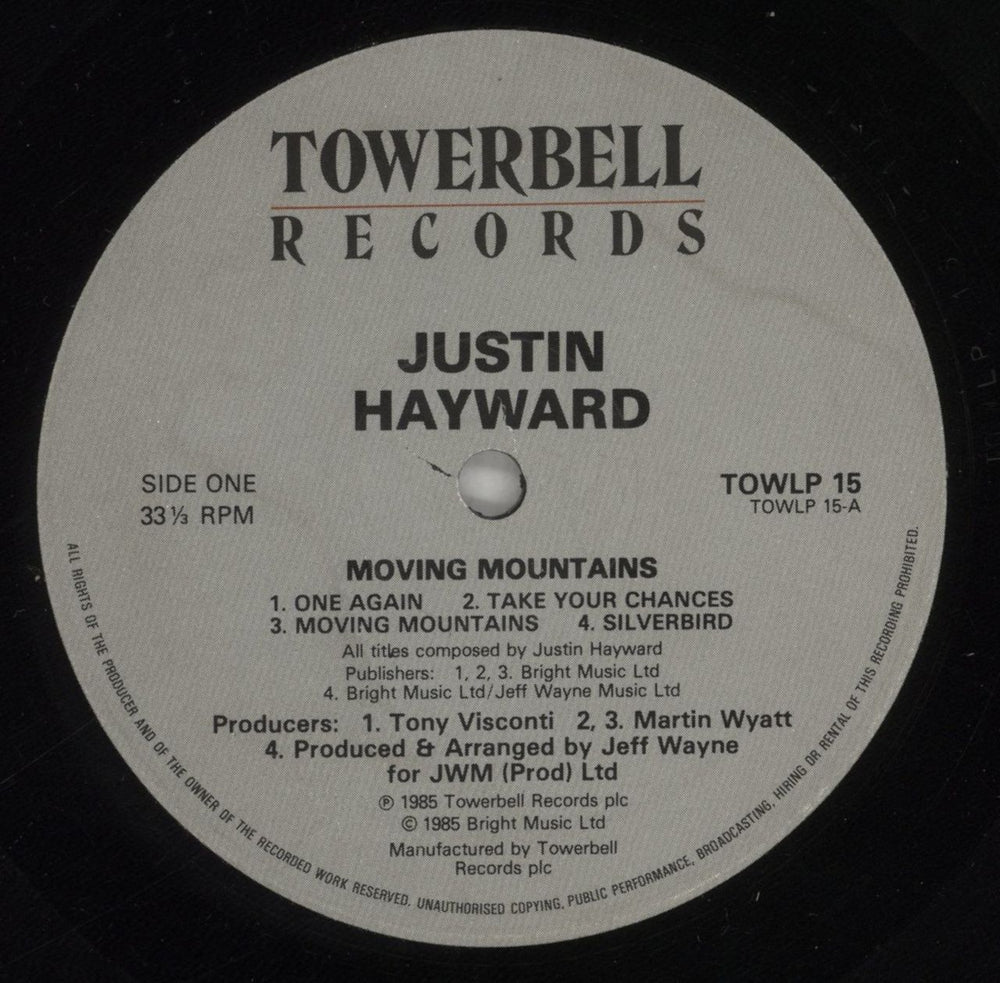 Justin Hayward Moving Mountains UK vinyl LP album (LP record) JHWLPMO133108