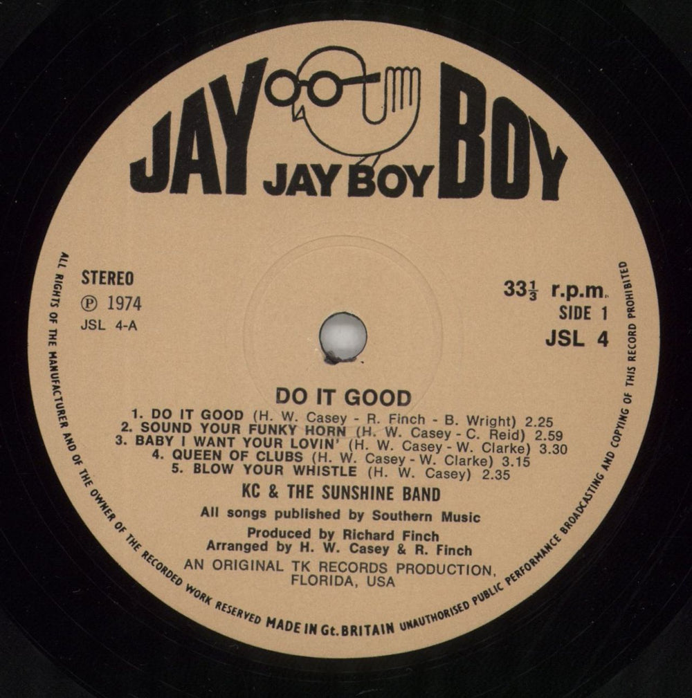 K.C. & The Sunshine Band Do It Good UK vinyl LP album (LP record) K-CLPDO561704