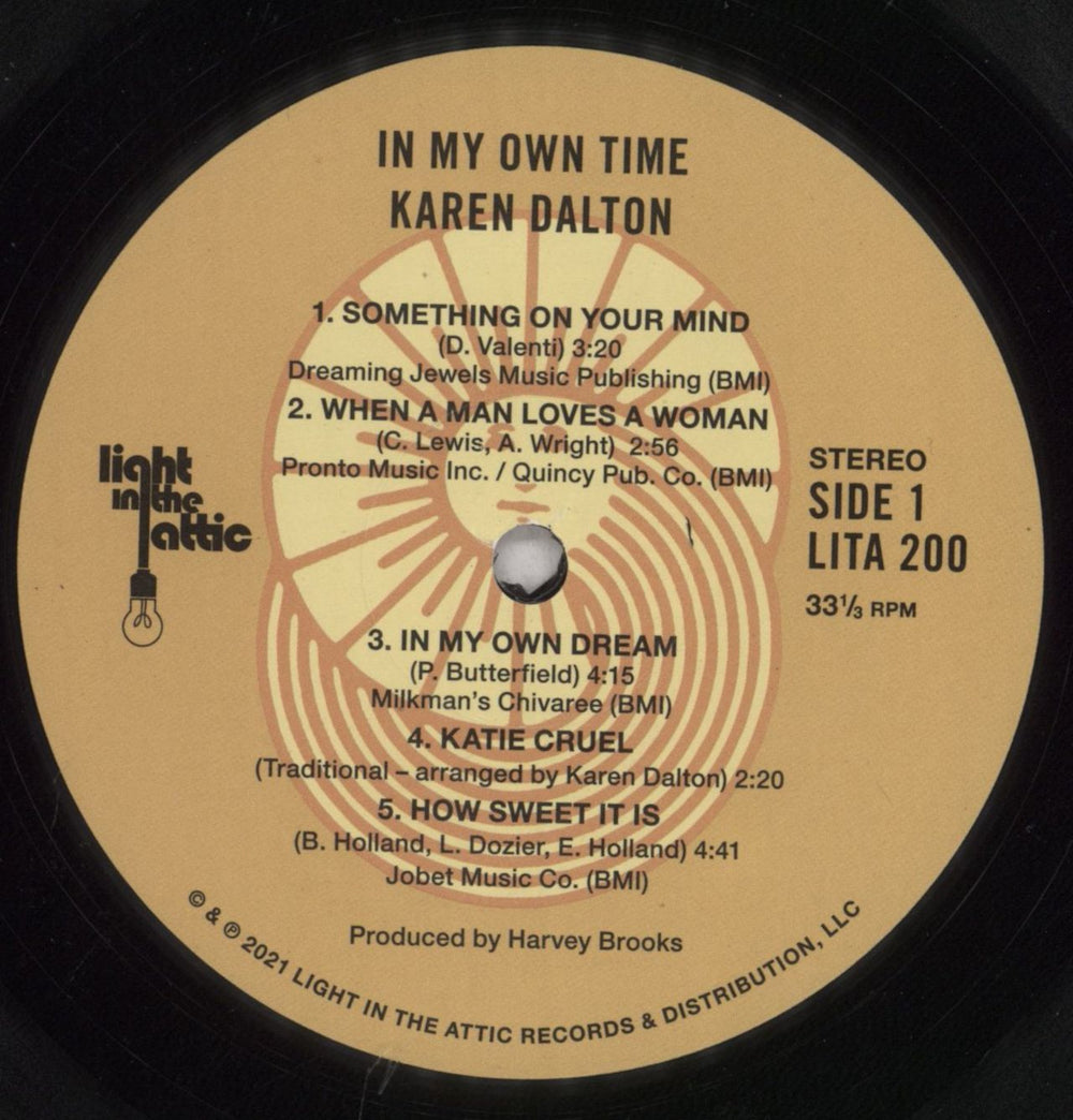 Karen Dalton In My Own Time - 180gm US vinyl LP album (LP record) K-DLPIN844663