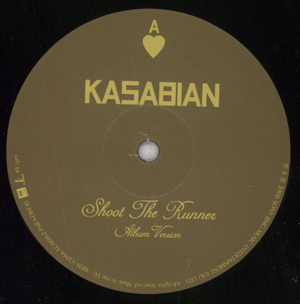 Kasabian Shoot The Runner + Autographed Print UK 10" vinyl single (10 inch record) KAB10SH837345