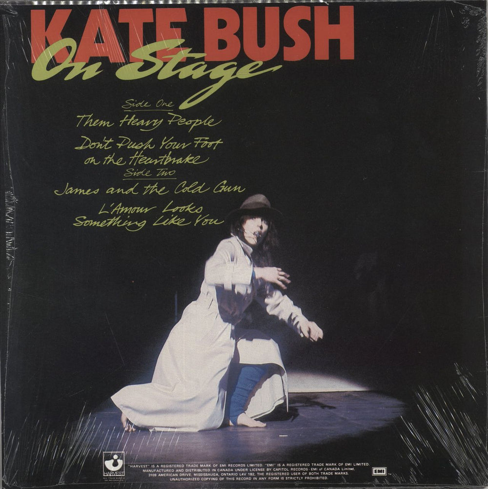 Kate Bush On Stage EP - 2nd - Stickered Shrink Canadian 12" vinyl single (12 inch record / Maxi-single)