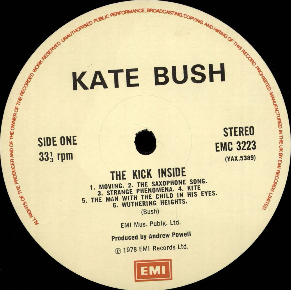 Kate Bush The Kick Inside - 3rd - EX UK vinyl LP album (LP record) BUSLPTH700760