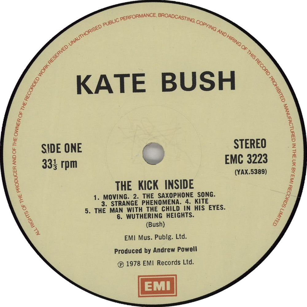 Kate Bush The Kick Inside - 3rd UK vinyl LP album (LP record) BUSLPTH666859