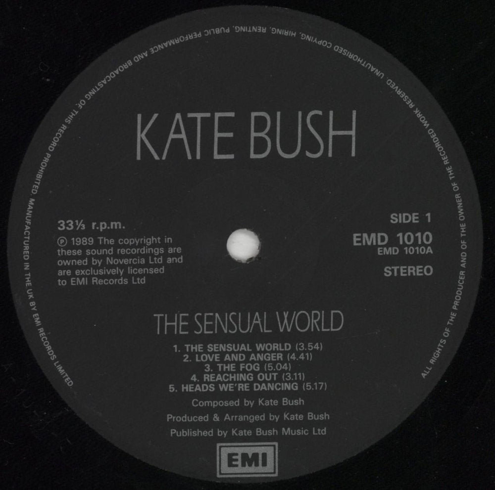 Kate Bush The Sensual World - EX UK vinyl LP album (LP record) BUSLPTH579086