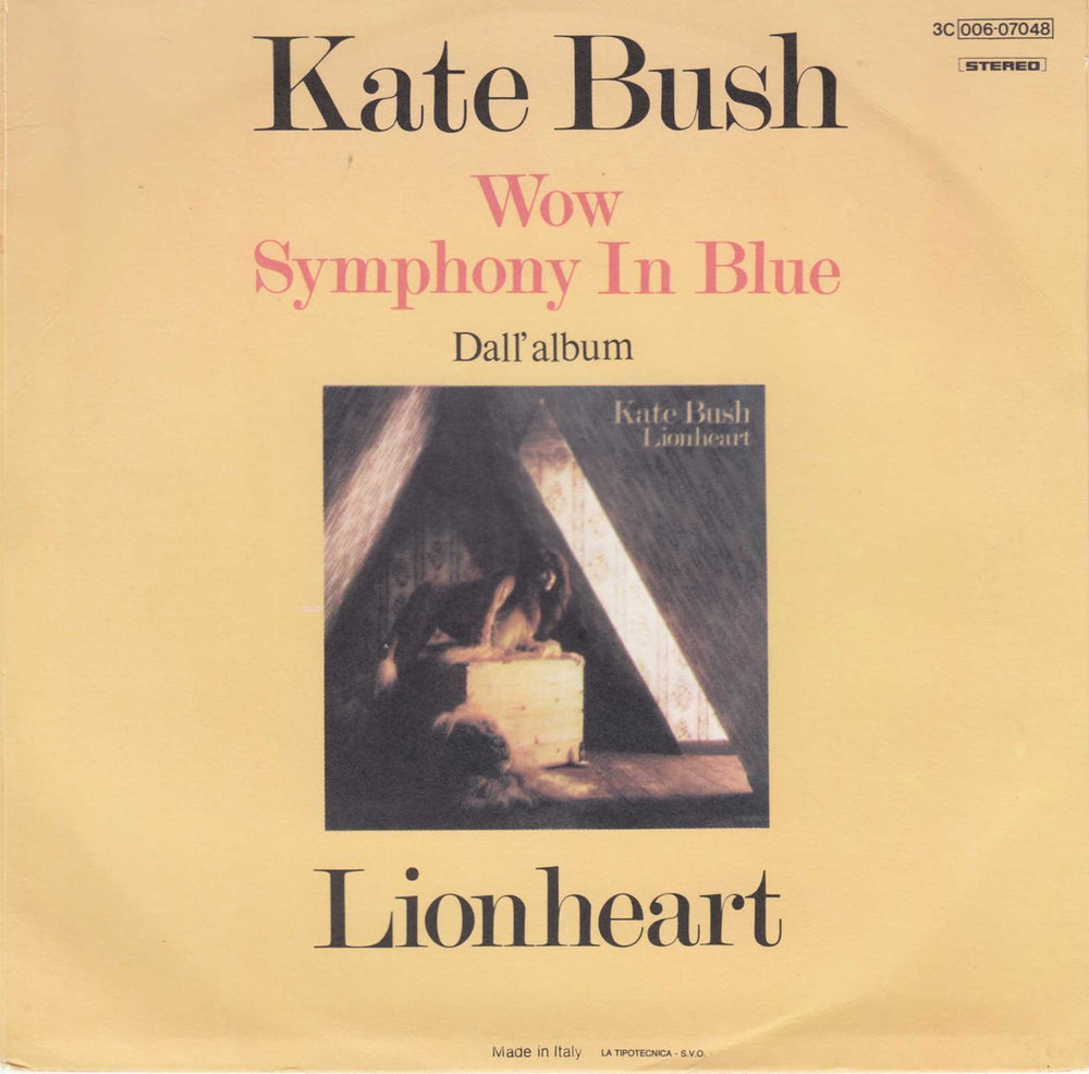 Kate Bush Wow Italian 7" vinyl single (7 inch record / 45) BUS07WO68451