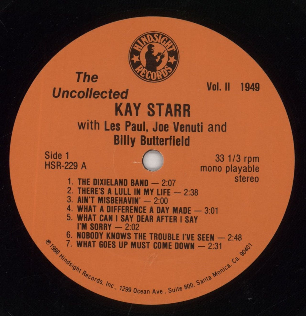 Kay Starr With Les Paul, Joe Venuti & Billy Butterfield - Sealed US vinyl LP album (LP record) KYRLPWI849016