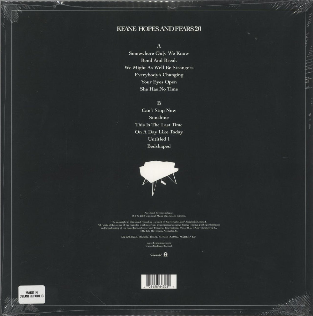 Keane (00s) Hopes And Fears: 20th Anniversary - Galaxy Effect Vinyl - Sealed UK vinyl LP album (LP record) 602458643251