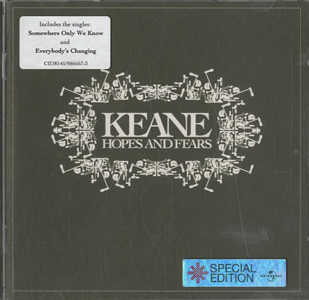 Keane (00s) Hopes And Fears UK CD album (CDLP) CID8145