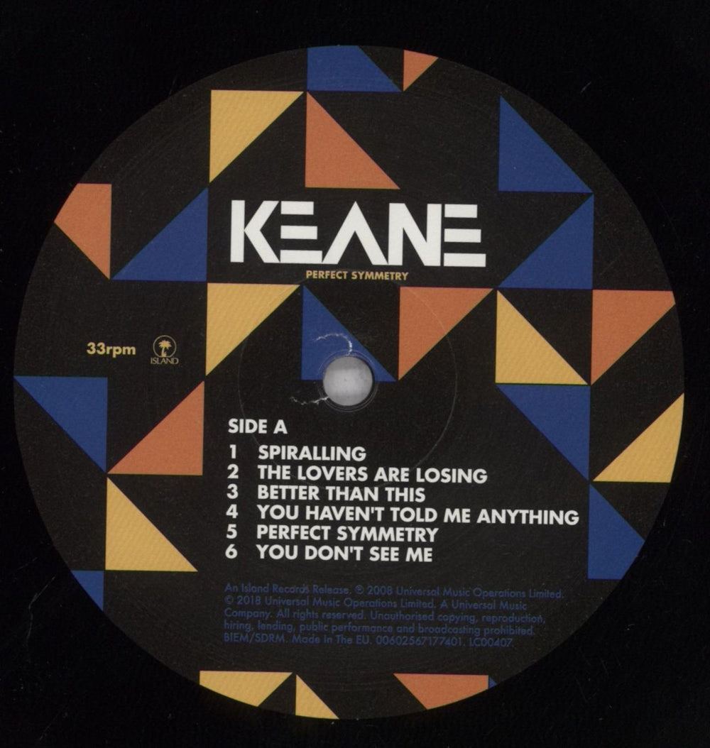 Keane (00s) Perfect Symmetry - Reissue UK Vinyl LP