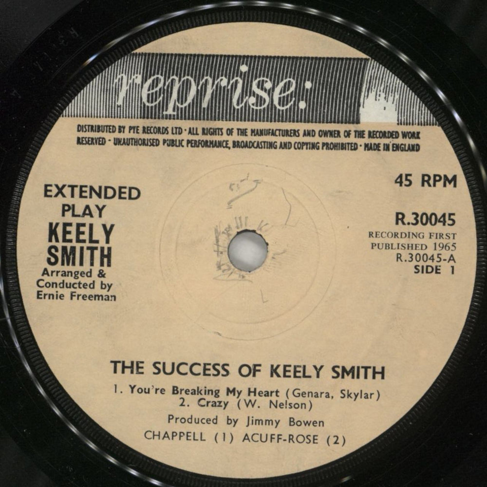 Keely Smith The Success Of Keely Smith UK 7" vinyl single (7 inch record / 45) KE407TH652568