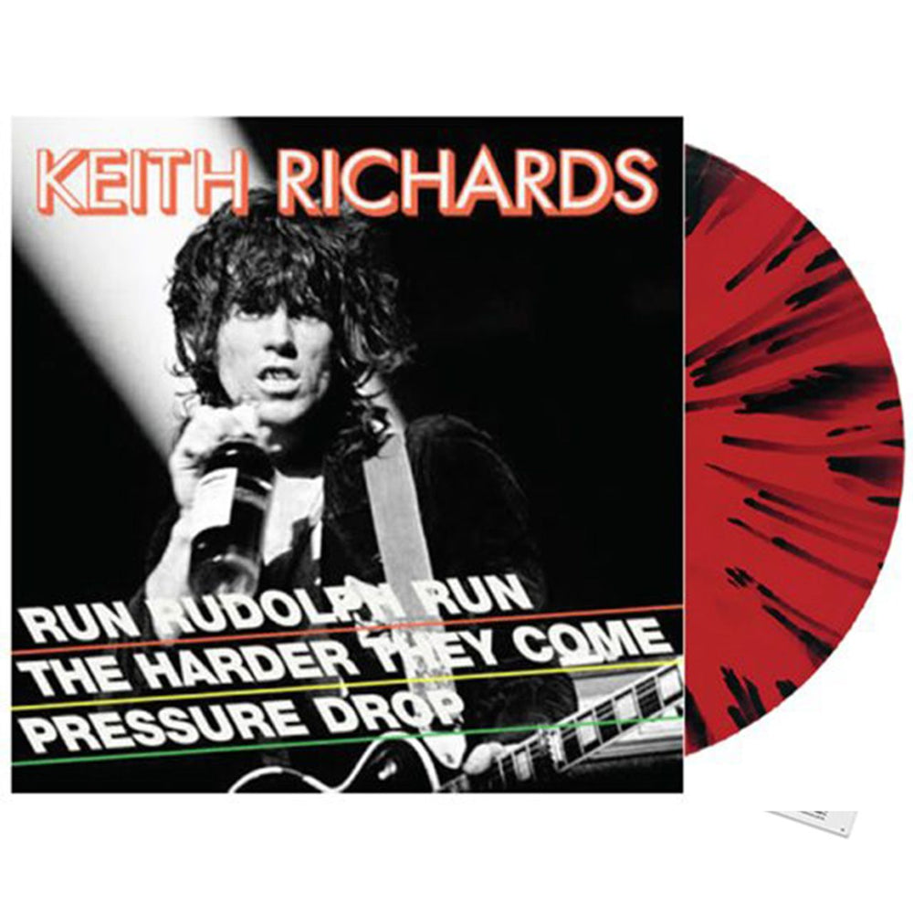 Keith Richards Run Rudolph Run - Red & Black Splatter - Sealed UK 12" vinyl single (12 inch record / Maxi-single) 538681521