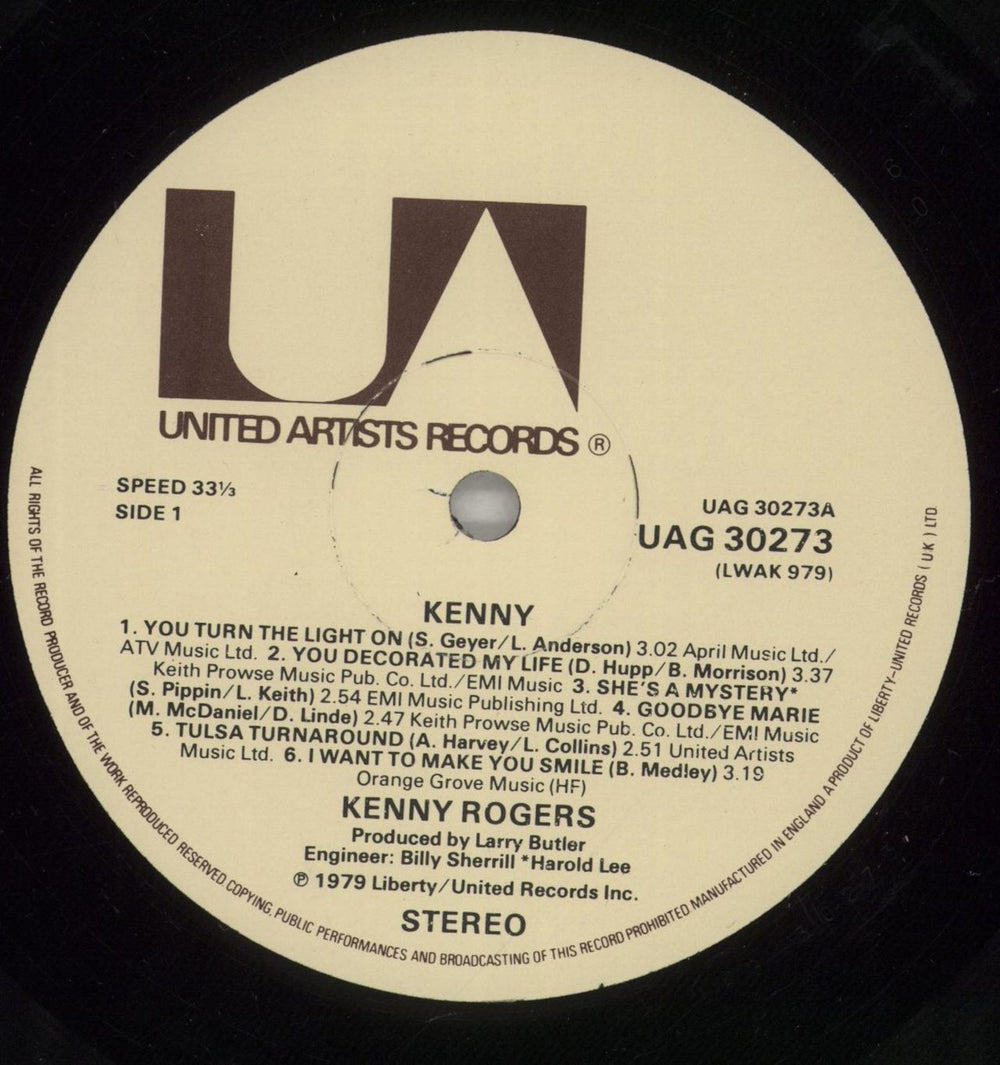 Kenny Rogers & The First Edition Kenny UK vinyl LP album (LP record) KNNLPKE437770