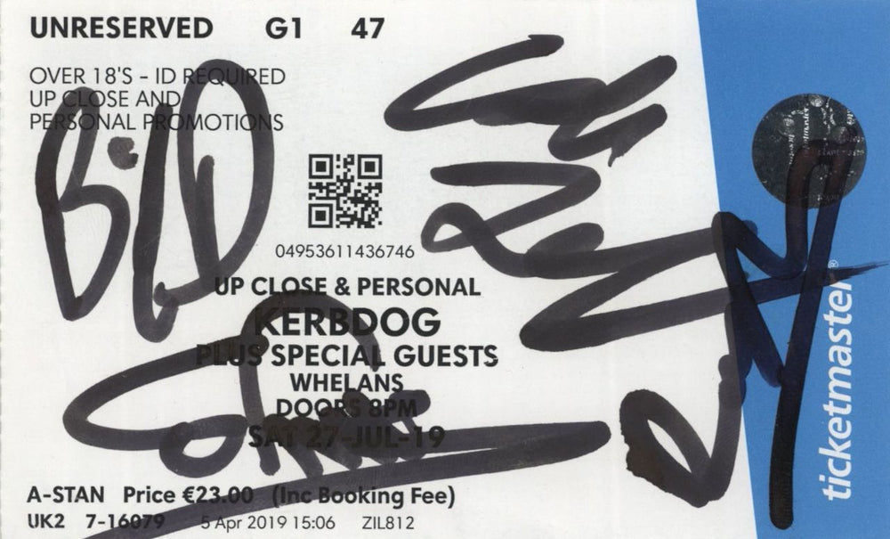 Kerbdog Electricity - Autographed + Ticket UK 7" vinyl single (7 inch record / 45)