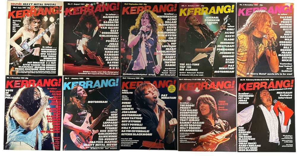 Kerrang! Magazine Kerrang! Magazine - Issues no.1- no.10  June 1981 - March 1982 UK magazine MAGAZINE