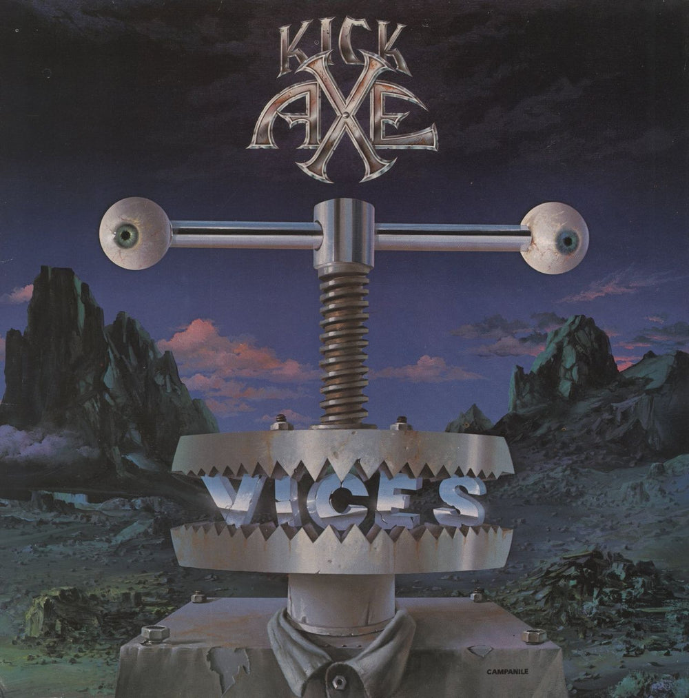 Kick Axe Vices UK vinyl LP album (LP record) EPC26051