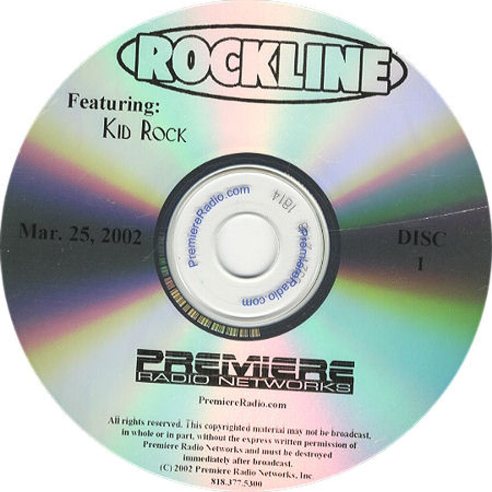 Kid Rock Rockline US Promo 2 CD album set (Double CD) MAR.25,2002