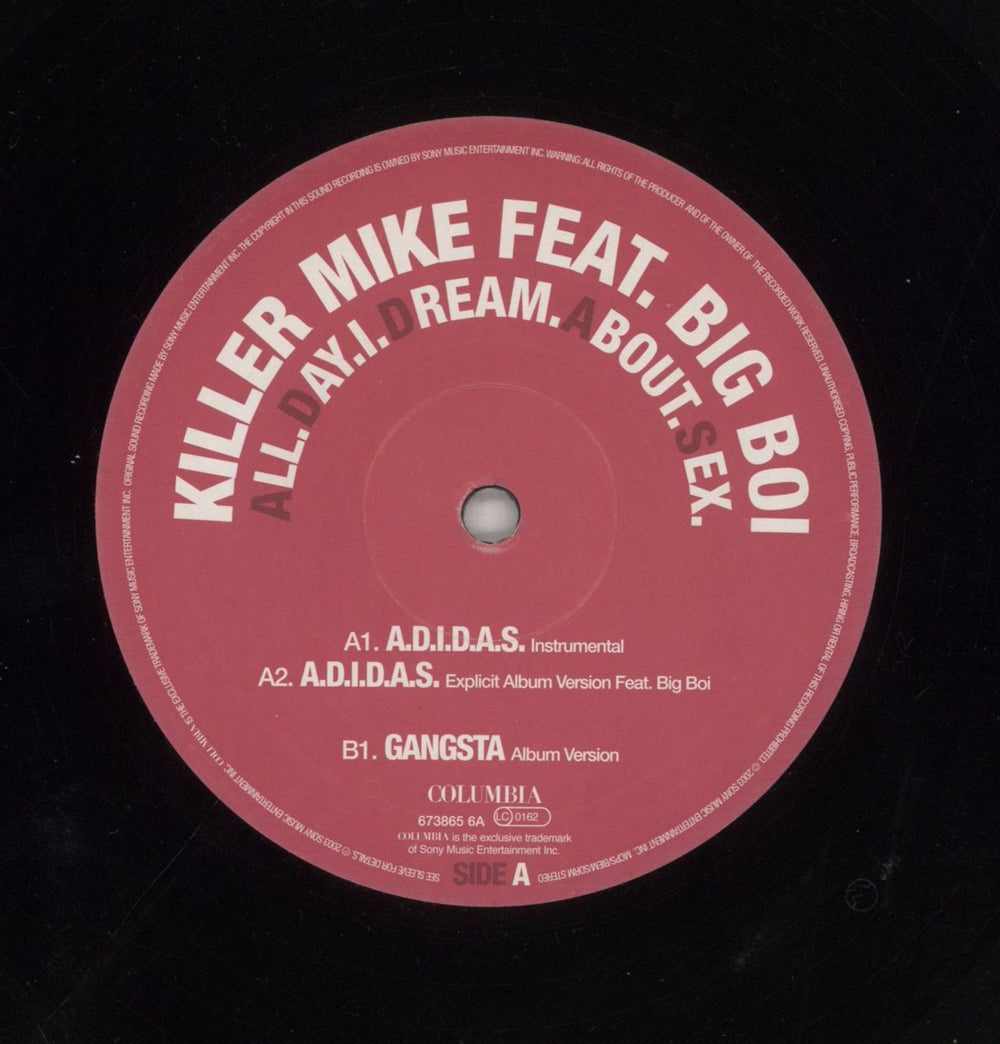 Killer Mike A.D.I.D.A.S. UK 12" vinyl single (12 inch record / Maxi-single) K/M12AD853457