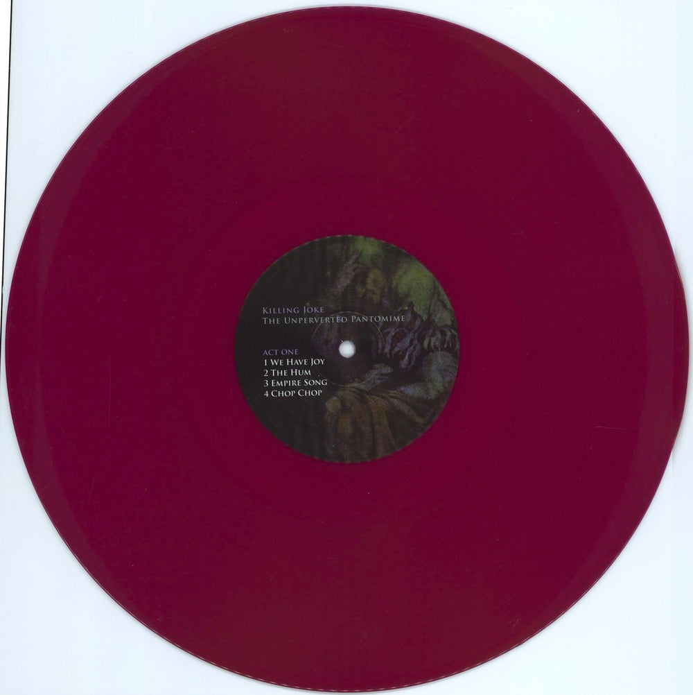 Killing Joke The Unperverted Pantomime - Purple Vinyl + Signed Postcard UK 2-LP vinyl record set (Double LP Album) KIL2LTH771486