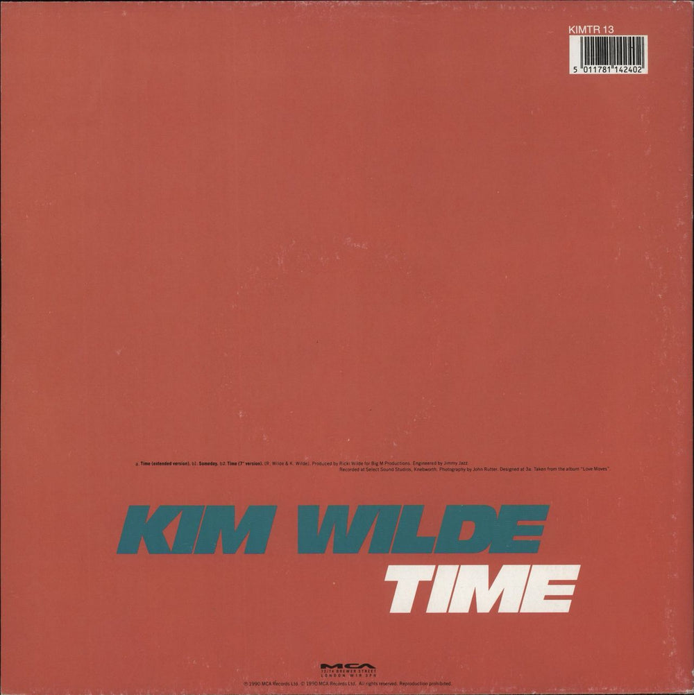 Kim Wilde Time UK 12" vinyl single (12 inch record / Maxi-single) 1990