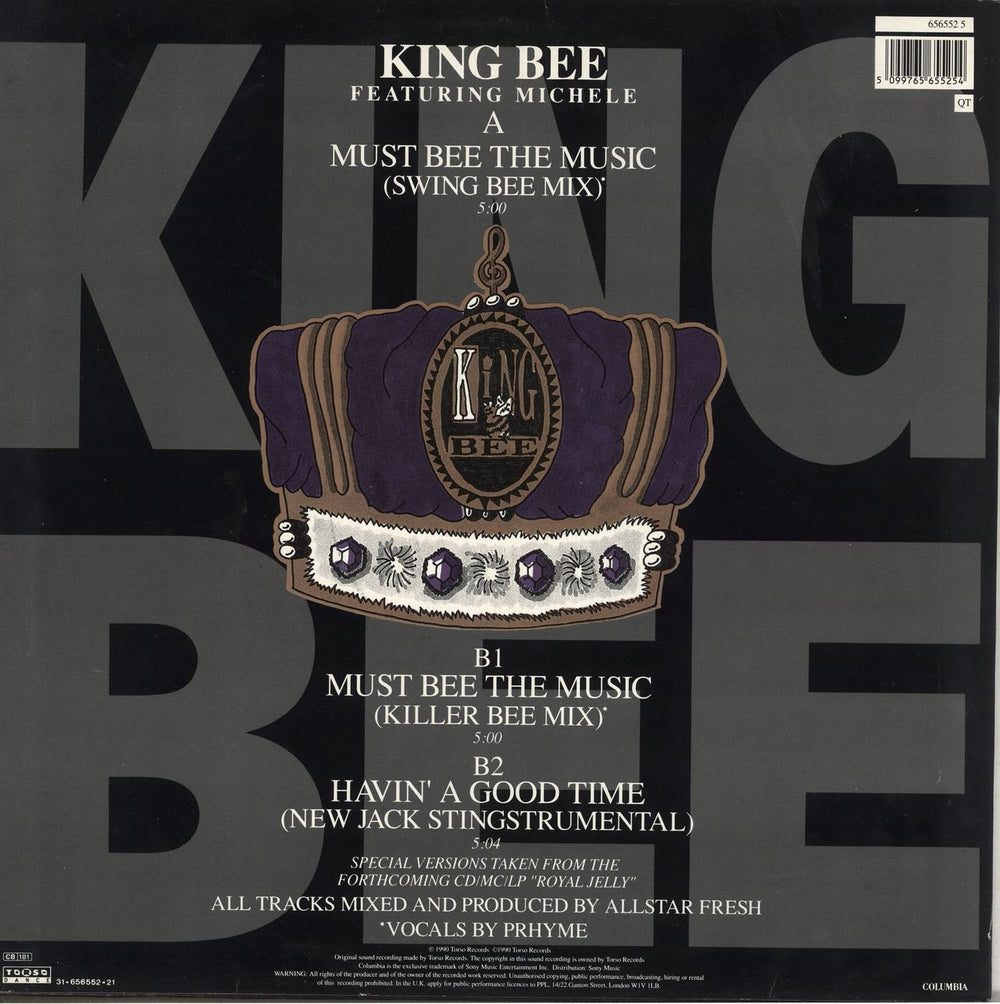 King Bee Must Bee The Music UK 12" vinyl single (12 inch record / Maxi-single) 5099765655254