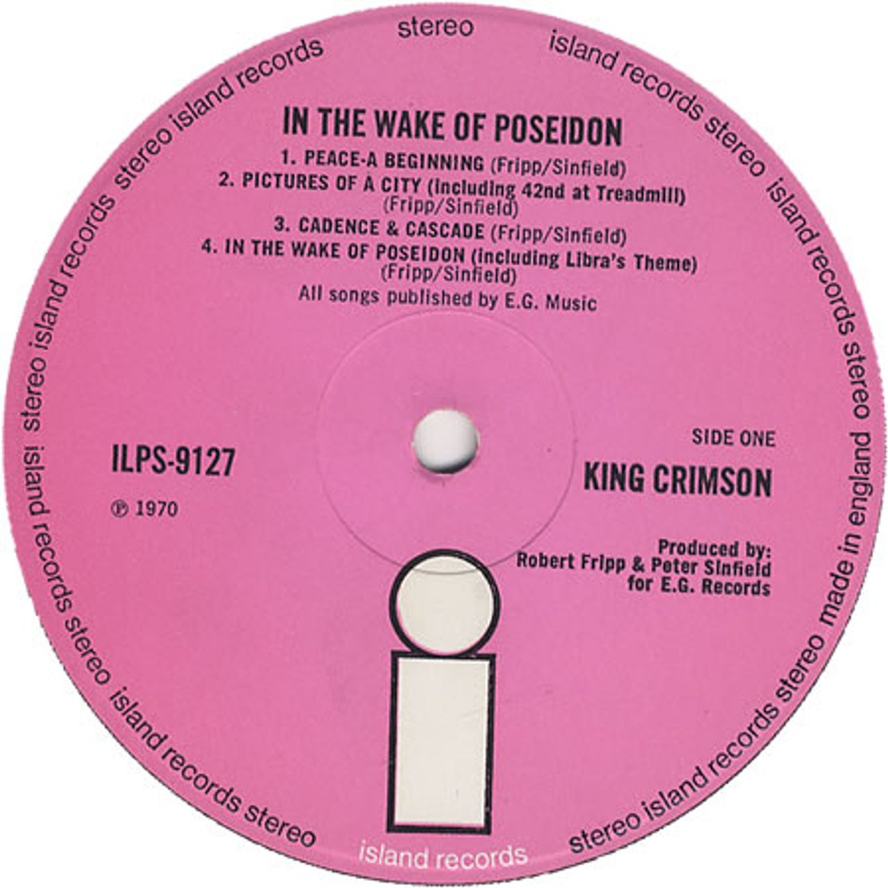 King Crimson In The Wake Of Poseidon - 1st - EX UK Vinyl LP ...
