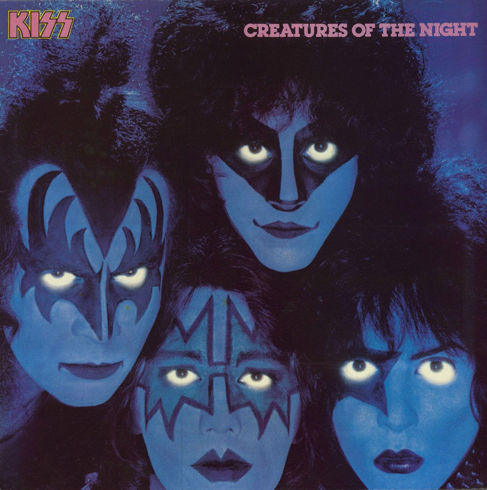 Kiss Creatures Of The Night - Kiss Logo Label UK vinyl LP album (LP record) CANL4