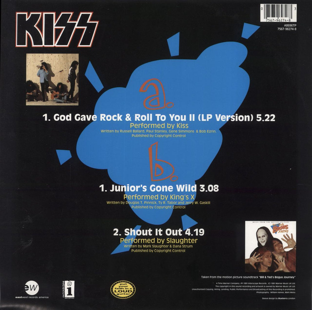 Kiss God Gave Rock & Roll To You - Hype Stickered UK 12" vinyl picture disc (12 inch picture record) 075679627483