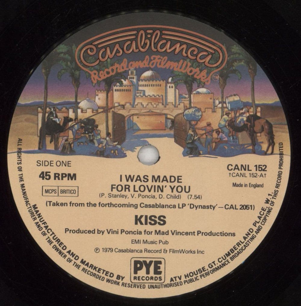 Kiss I Was Made For Loving You - Black Vinyl UK 12" vinyl single (12 inch record / Maxi-single) KIS12IW33178