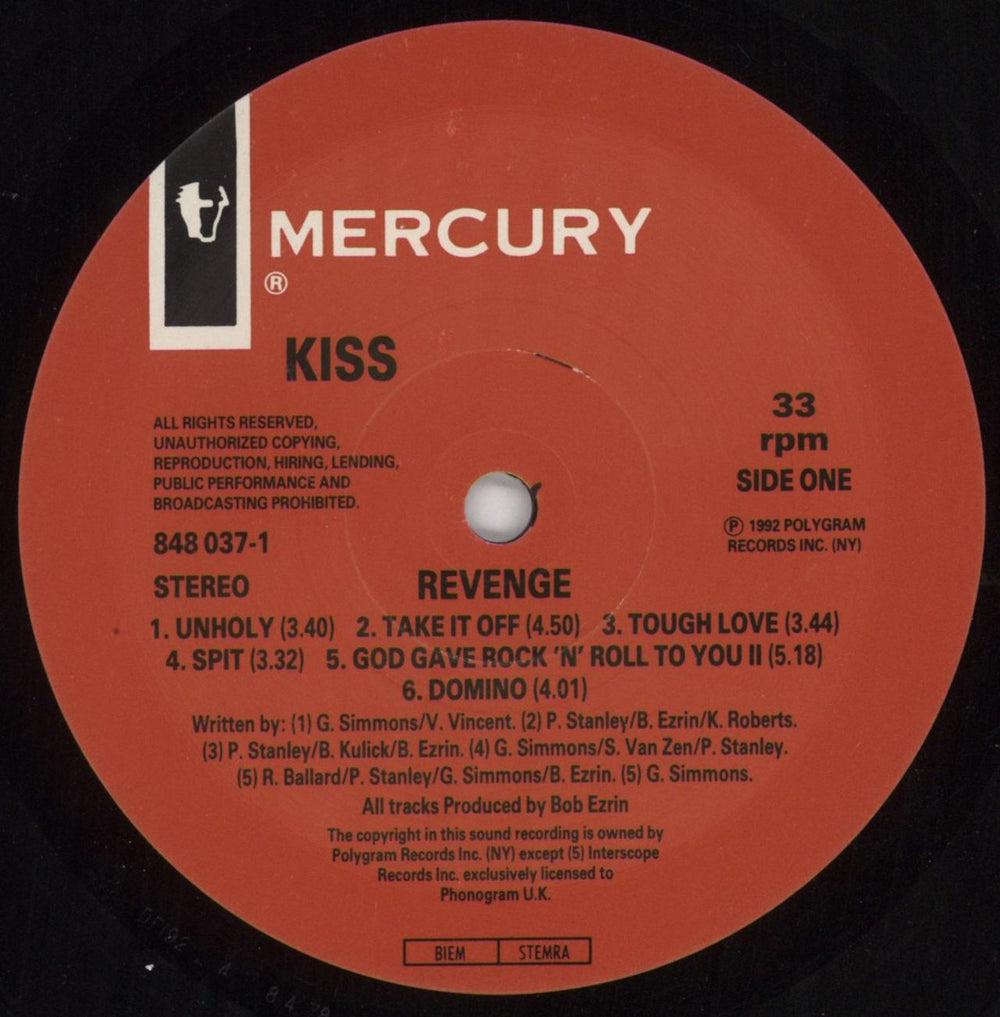 Kiss Revenge - Black Vinyl - EX UK Vinyl LP — RareVinyl.com