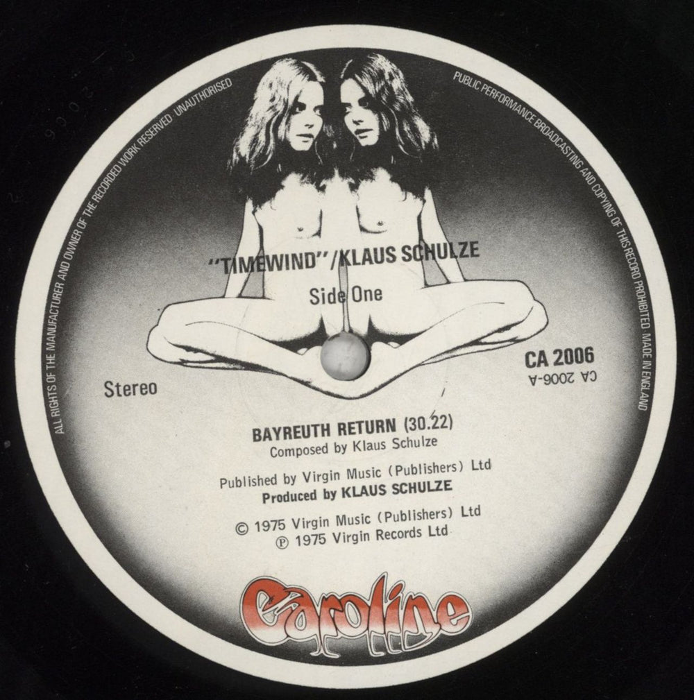 Klaus Schulze Timewind - VG UK vinyl LP album (LP record) ULZLPTI853001