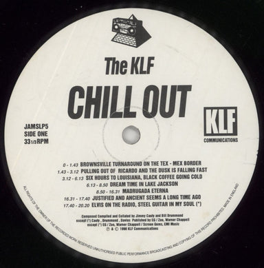 KLF Chill Out - VG UK vinyl LP album (LP record) KLFLPCH859305