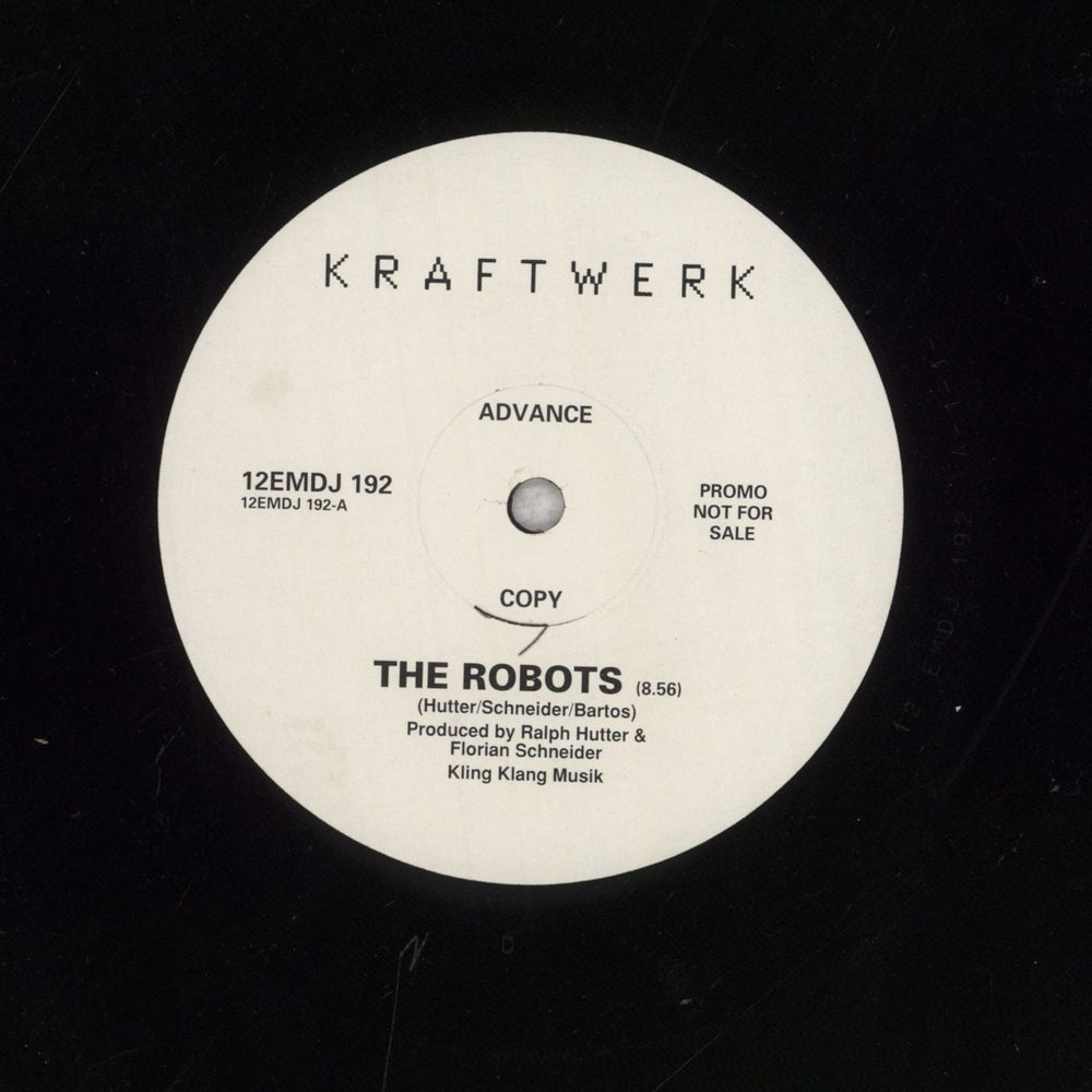 Kraftwerk The Robots UK Promo 12" vinyl single (12 inch record / Maxi-single) 12EMDJ192