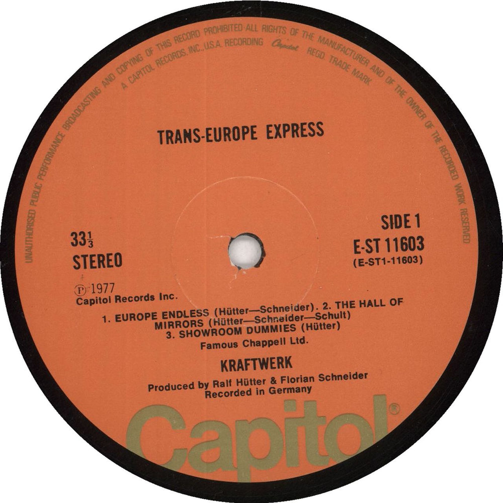 Kraftwerk Trans-Europe Express - 1st + Inner - EX UK vinyl LP album (LP record) KRALPTR739178