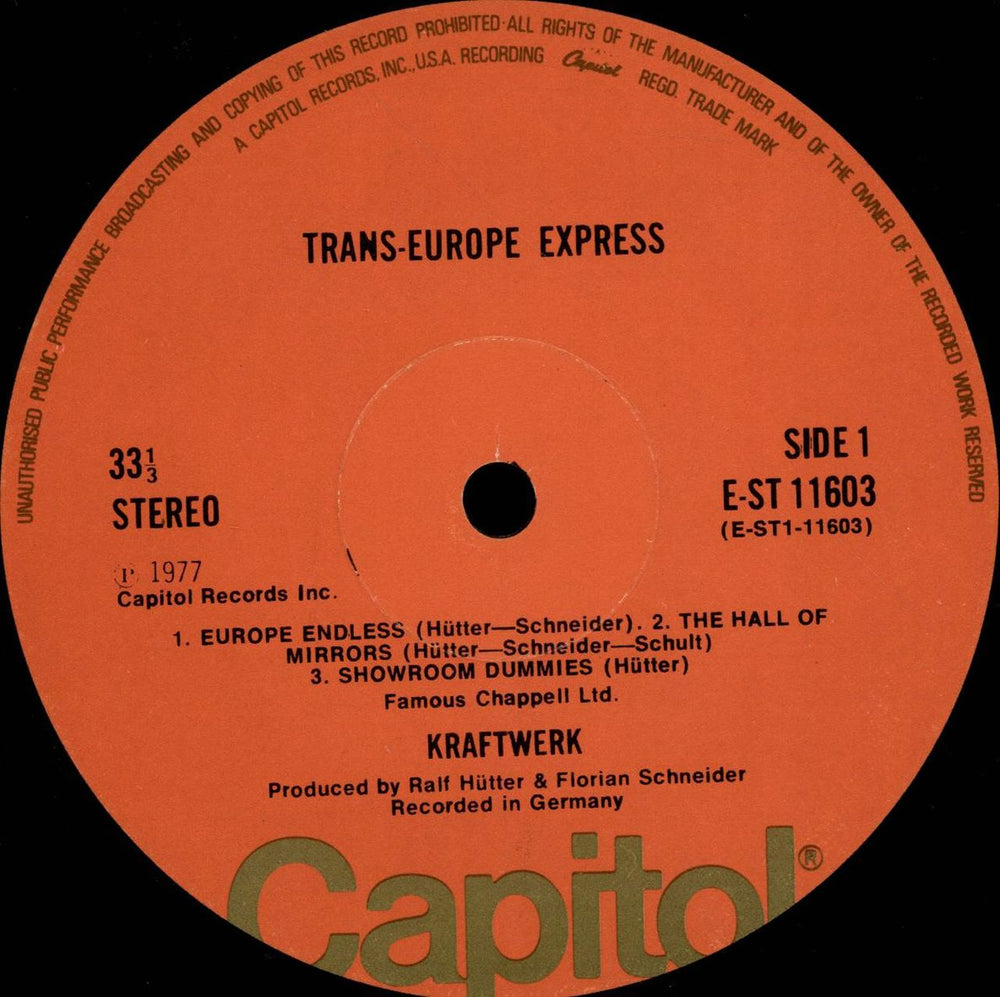 Kraftwerk Trans-Europe Express - 1st + Inner UK vinyl LP album (LP record) KRALPTR694614