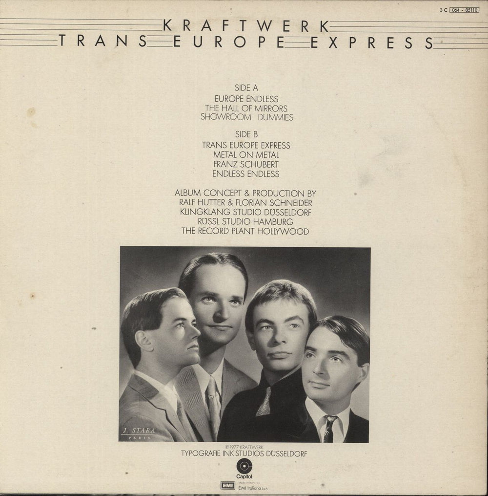 Kraftwerk Trans Europe Express Italian vinyl LP album (LP record)