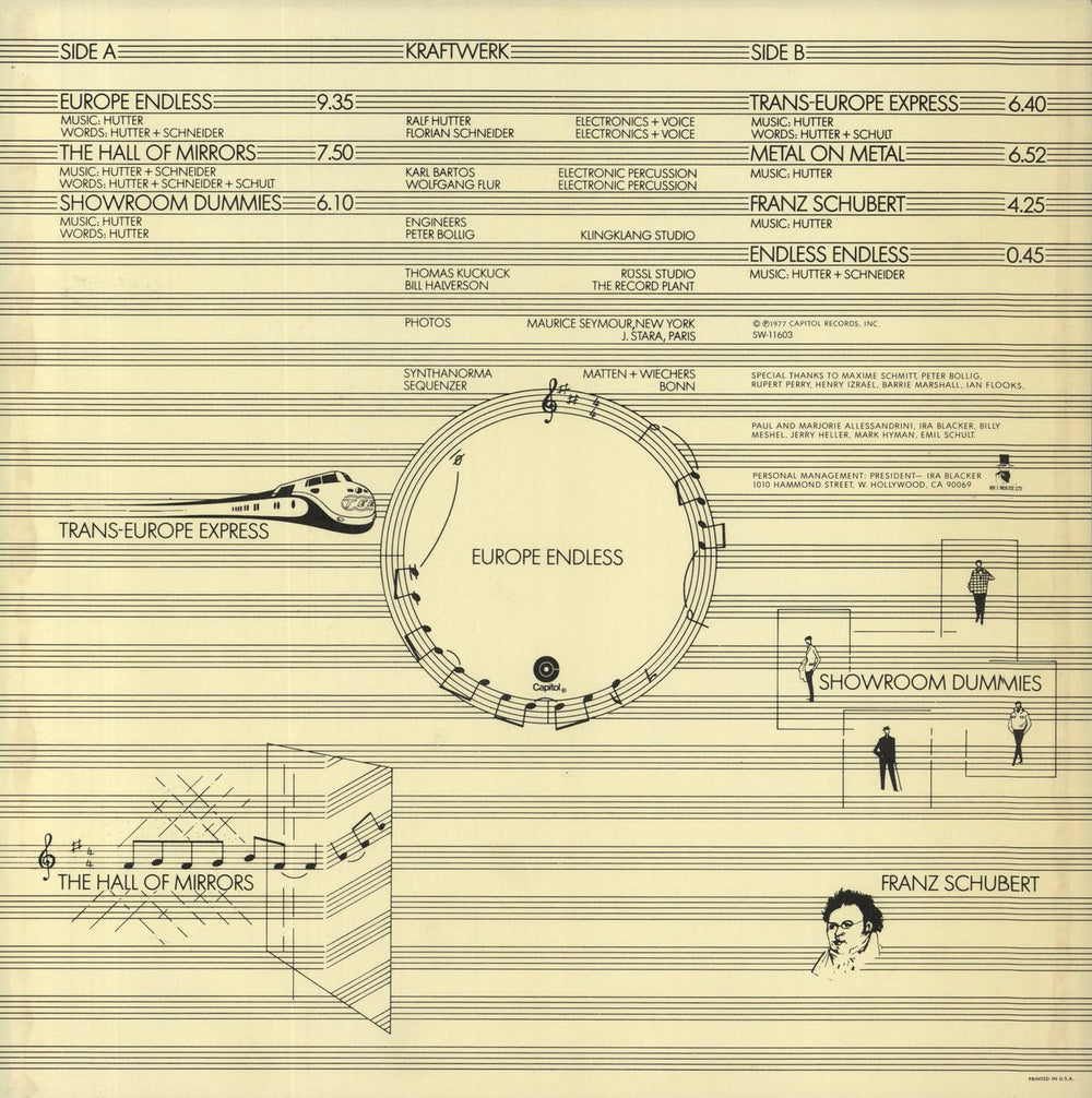 Kraftwerk Trans-Europe Express US vinyl LP album (LP record) 1977