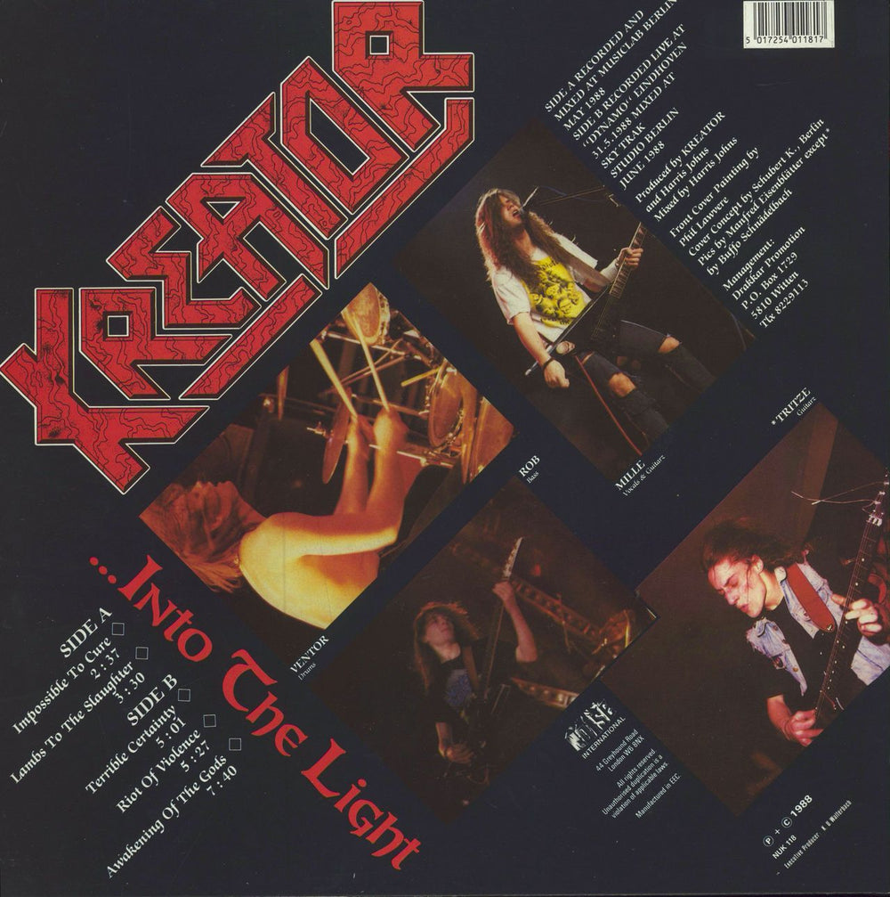 Kreator Out Of The Dark... Into The Light UK 12" vinyl single (12 inch record / Maxi-single) 5017254011817