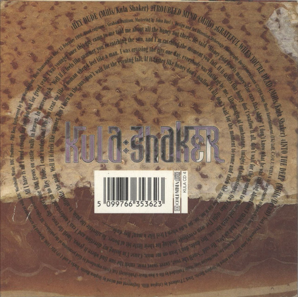Kula Shaker Hey Dude UK CD single (CD5 / 5") 5099766353623