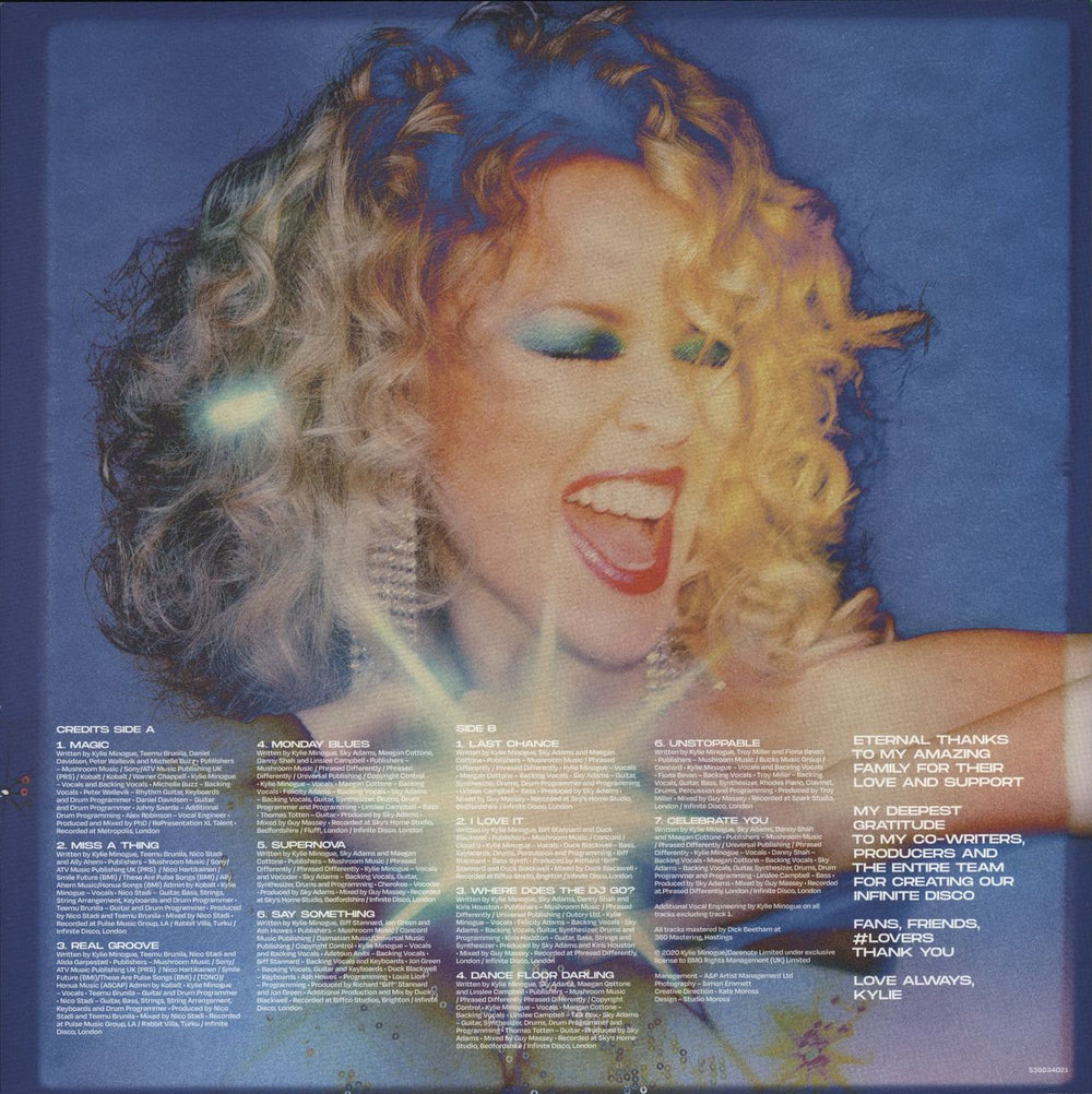 Kylie Minogue Disco - Clear Vinyl + Autographed Colour Photo UK vinyl LP album (LP record)