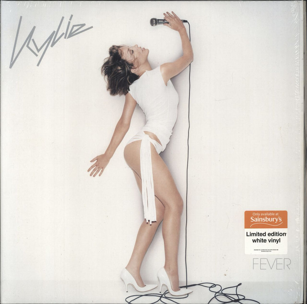 Kylie Minogue Fever - White Vinyl - Shrink UK vinyl LP album (LP record) 0190295846428