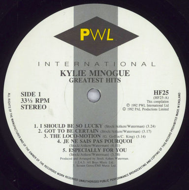 Kylie Minogue Greatest Hits - EX UK 2-LP vinyl record set (Double LP Album) KYL2LGR589477