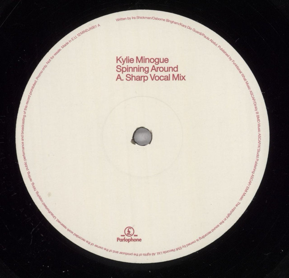 Kylie Minogue Spinning Around UK Promo 12" vinyl single (12 inch record / Maxi-single) KYL12SP835374