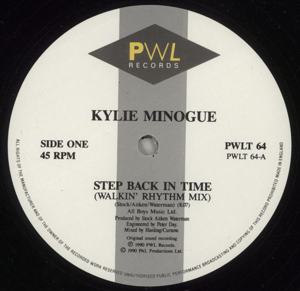 Kylie Minogue Step Back In Time UK 12" vinyl single (12 inch record / Maxi-single) KYL12ST20029