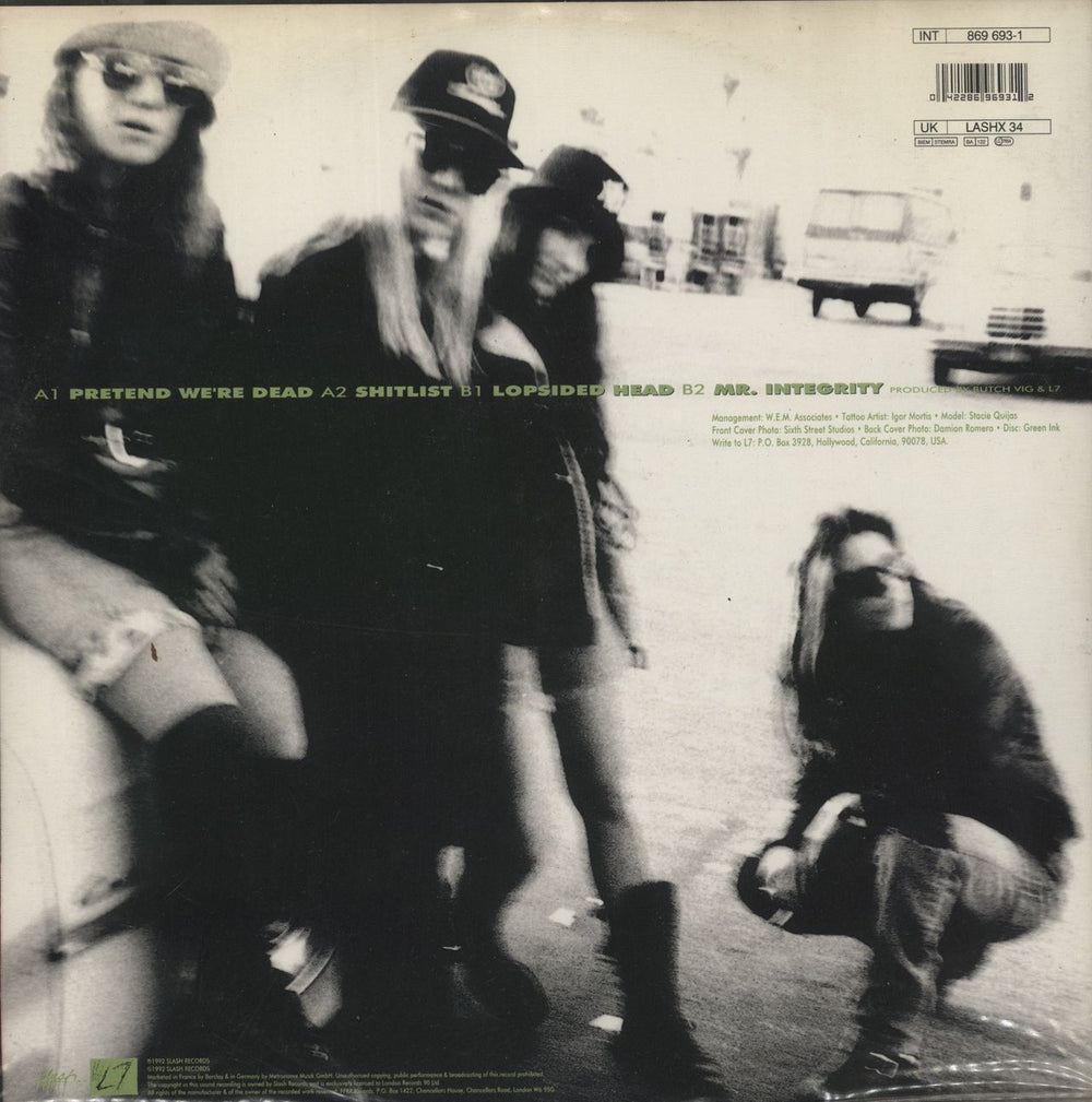 L7 Pretend We're Dead - Numbered UK 12" vinyl picture disc (12 inch picture record) 042286969312