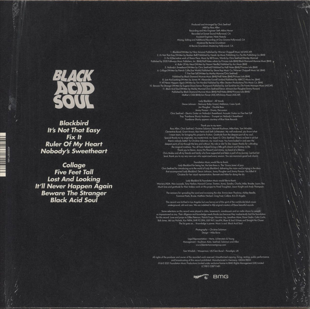 Lady Blackbird Black Acid Soul - 180 Gram Vinyl German vinyl LP album (LP record) 4050538711486