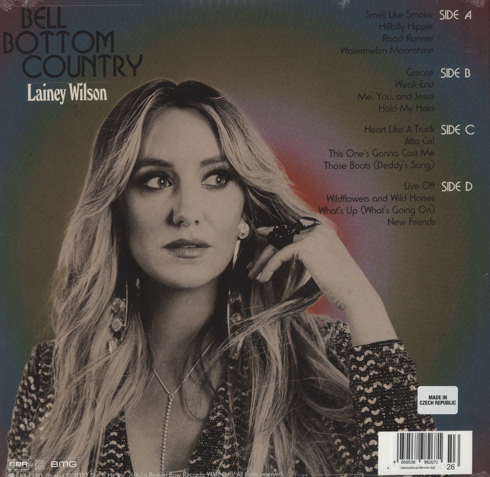 Lainey Wilson Bell Bottom Country - Watermelon Swirl Vinyl - Sealed UK 2-LP vinyl record set (Double LP Album) 4050538982671