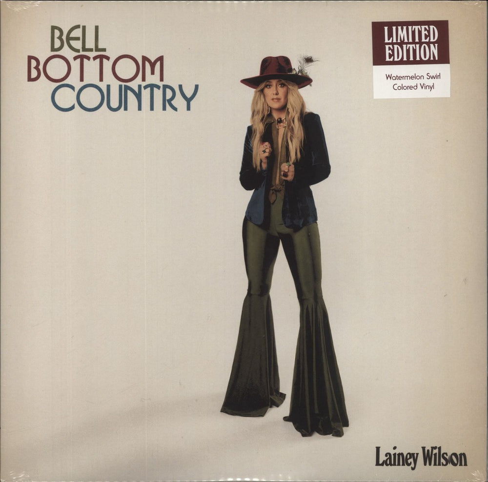 Lainey Wilson Bell Bottom Country - Watermelon Swirl Vinyl - Sealed UK 2-LP vinyl record set (Double LP Album) 538884320