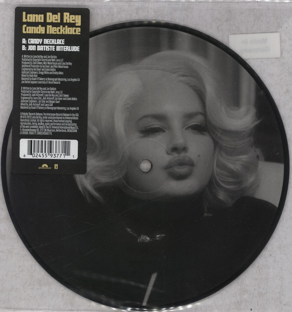 Lana Del Rey Candy Necklace UK 7" vinyl picture disc (7 inch picture disc single) 00602455937711