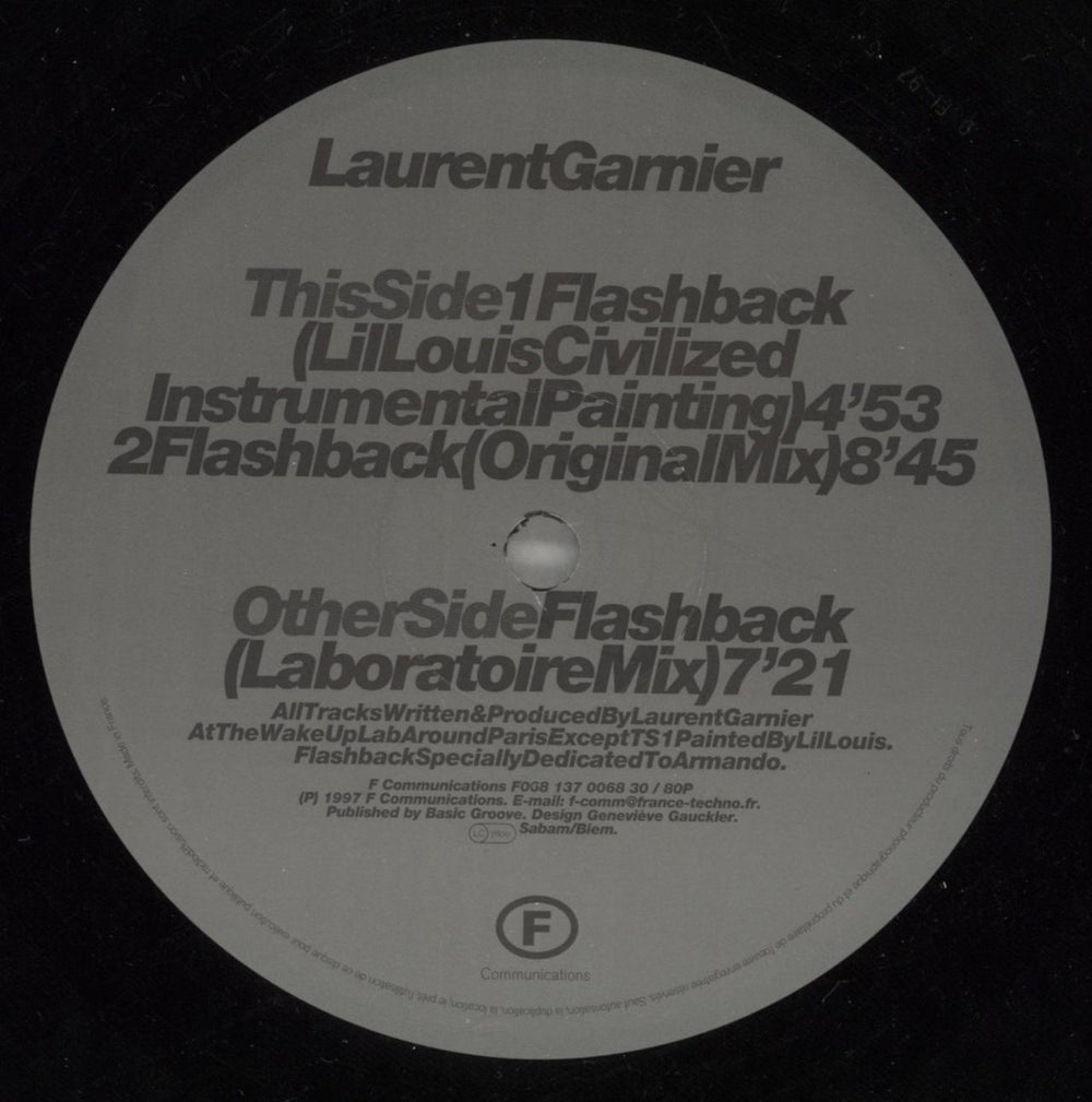 Laurent Garnier Flashback UK 12" vinyl single (12 inch record / Maxi-single) LGI12FL868575