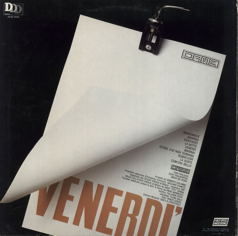 Le Orme Venerdi Italian vinyl LP album (LP record)